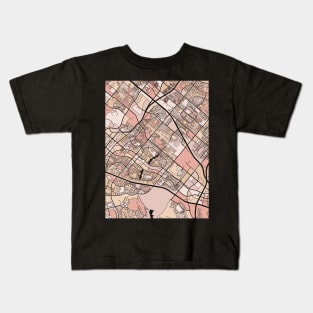 Irvine Map Pattern in Soft Pink Pastels Kids T-Shirt